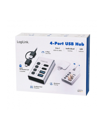 logilink Hub 4xUSB3.2 Gen1 z przełącznikiem on/off