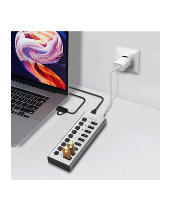 logilink Hub USB3.2 10-portow USB-A/C, funkcja on/off nr 1