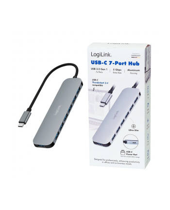 logilink Hub 7 portów USB3.2 USB-A, 5 Gbps, 20W PD