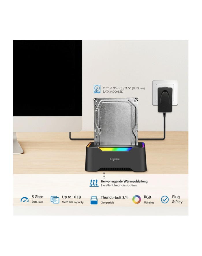 logilink Stacja dokująca USB-C do HDD/SDD 2.5/3.5' główny