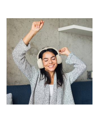 logilink Słuchawki z mikrofonem, BT6.0, ANC, kremowe