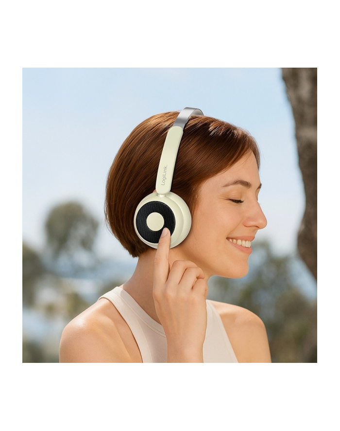 logilink Słuchawki z mikrofonem, BT6.0, ANC, brązowe główny