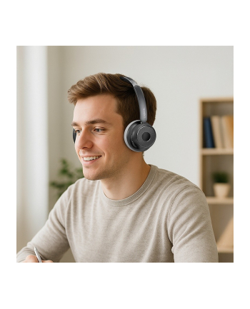 logilink Słuchawki z mikrofonem, BT6.0, ANC, czarne