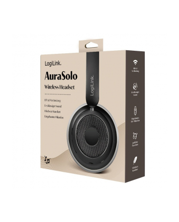 logilink Słuchawki z mikrofonem, BT6.0, ANC, czarne