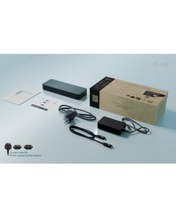 i-tec Stacja dokująca Thunderbolt 4 Intelligent Dual Display Power Delivery 90W 2x DP Video TB AUDIO LAN  USB-A 10Gbps USB-C 10 Gbps Kensington lock