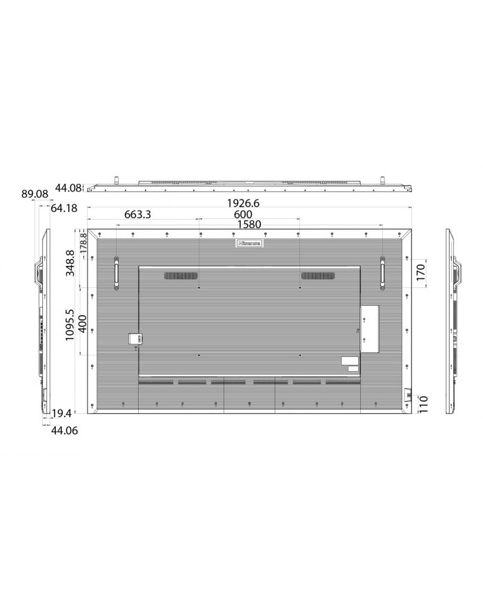 hisense Monitor 86DM66D 86 '' 4K UHD IPS Digital Signage Display 24/7 główny