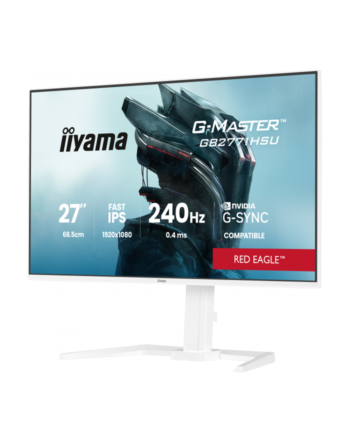 iiyama Monitor 27 '' GB2771HSU-W1 0.4ms,Fast IPS, HAS (150) PIVOT,        1xUSB 3.2, 1xUSB C, 240Hz, DP, 2xHDMI,Adaptive G-SYNC - 1920 x 1080 @48-240Hz Dis główny