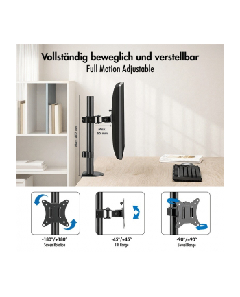 logilink Uchwyt na monitor 17-32 ', 9kg max, czarny