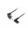 lanberg Kabel zasilający EURO ( radiowy) CEE 7/16 - IEC 320 C7 3m kątowy VDE czarny - nr 1