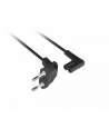 lanberg Kabel zasilający EURO ( radiowy) CEE 7/16 - IEC 320 C7 3m kątowy VDE czarny - nr 3