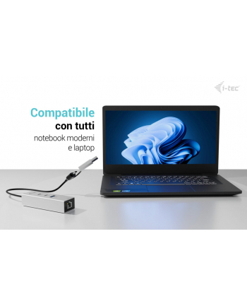 i-tec Hub metalowy USB-C/USB-A 3 2x USB-C/1x USB-A / 2.5GLAN