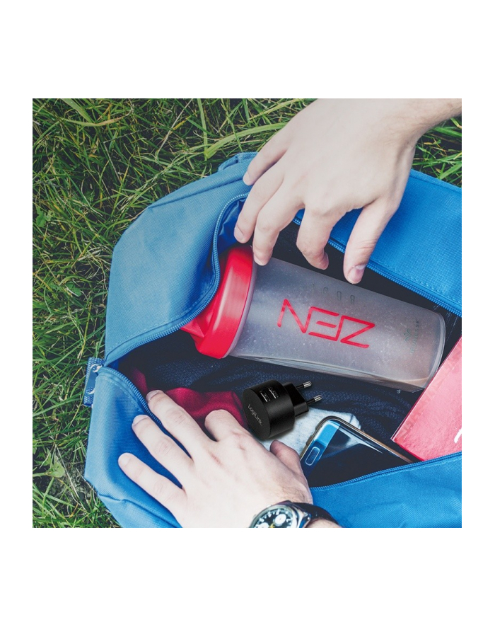 logilink Ładowarka sieciowa  2x USB-A, 10.5W, czarna główny