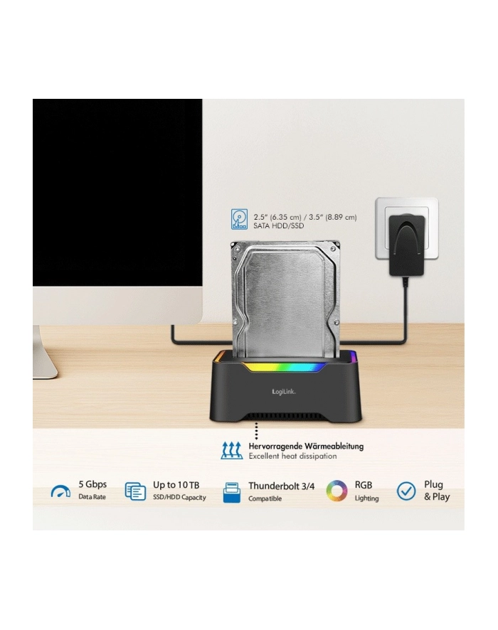 logilink Stacja dokująca USB-C do HDD/SDD 2.5/3.5' główny
