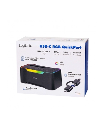 logilink Stacja dokująca USB-C do HDD/SDD 2.5/3.5' nr 2