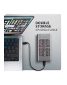 axagon EEM2-20GD Obudowa zewnętrzna aluminiowa USB-C 3.2 Gen2x2, Dual NVMe M.2 SSD 20gbps, Clone Master - nr 42