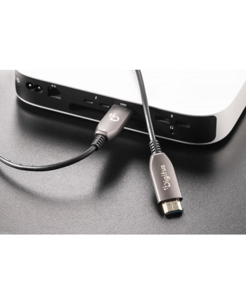 digitus Kabel połączeniowy hybrydowy HDMI AOC | HDMI-A męski-męski | HDMI 2.1 | UHD-2 8K@60Hz | 48Gbps |HDR, eARC, HDCP 2.2, CEC | 100m