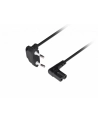 lanberg Kabel zasilający EURO ( radiowy) CEE 7/16 - IEC 320 C7 3m kątowy VDE czarny - nr 1