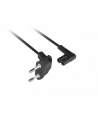 lanberg Kabel zasilający EURO ( radiowy) CEE 7/16 - IEC 320 C7 3m kątowy VDE czarny - nr 3