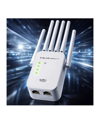 qoltec Wzmacniacz syganłu WiFi 6 | Repeater | Access Point | AX1200 Mb/s| 6 anten | 2xRJ45 | 128MB nr 1