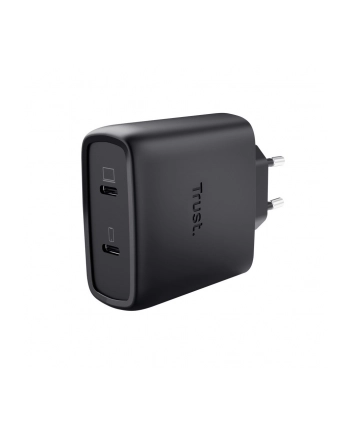 trust Ładowarka MAXO GaN 65W 2x USB-C czarna