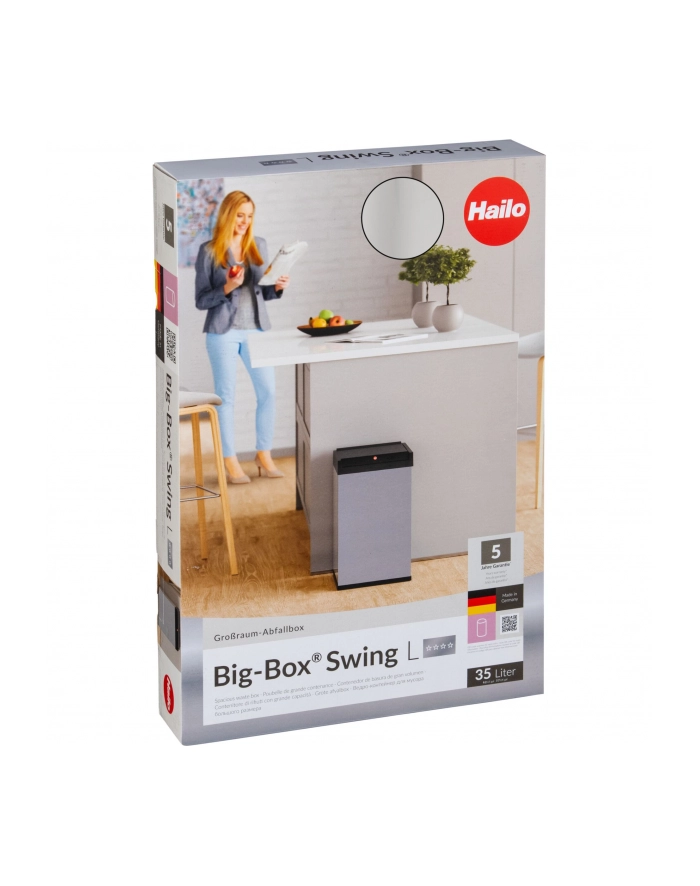 Hailo Big-Box Swing L stainless steel główny