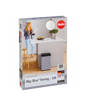 Hailo Big-Box Swing H-0840-131 Kosz L 35L Biały nr 1