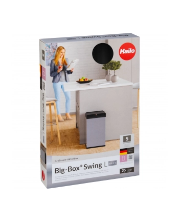Hailo Big-Box Swing H-0840-141 Kosz L 35L Czarny nr 1