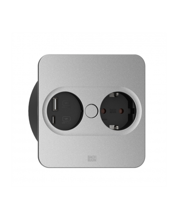 Bachmann Gniazdo Czarne Ze Stykiem Uziemiającym Twist 2 Metalowa Osłona Czarna