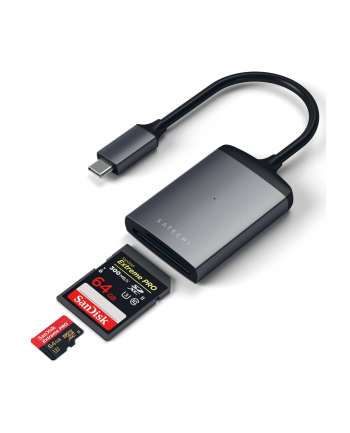 Satechi Aluminum Type-C UHS-II Micro/SD Card Reader space grey