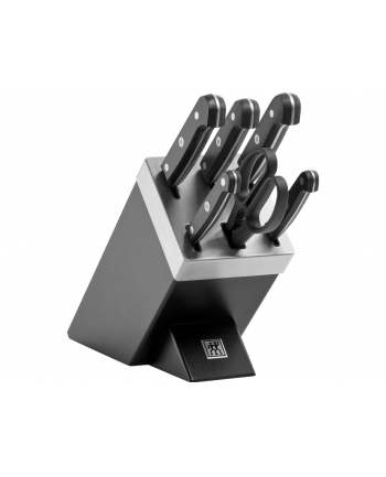 Zwilling Gourmet Knife block set 7-pc, self sharpening, black
