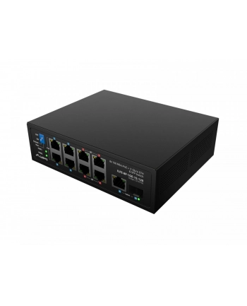 lanberg Przełącznik Light ILFE-8P-1GE-1S-120 Light Industrial POE 4XBT 4XAT  SFP+ ETH DIN FAST Ethernet