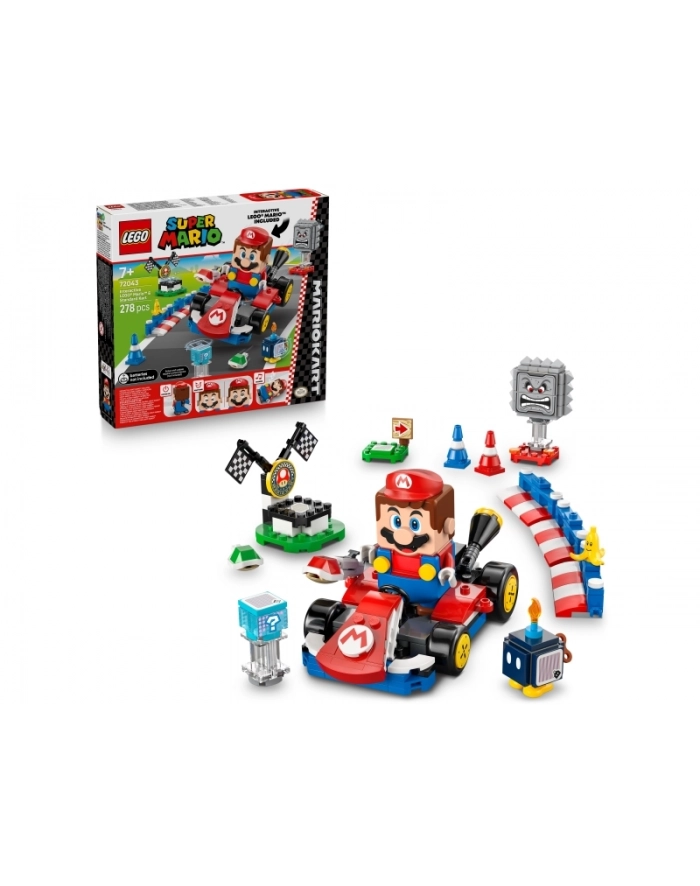 LEGO Super Mario 72043 - Mario Kart: Interaktywna figurka LEGO Mario i Standard Kart główny