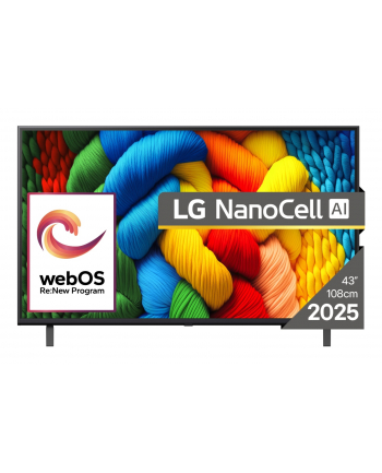 Telewizor LG NanoCell 43NANO80A3B 43''; 4K Ultra HD WebOS Dolby Digital DVB-T2 Czarny nr 1