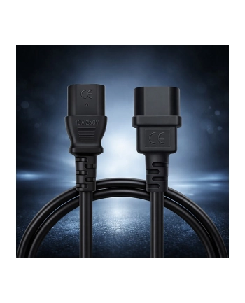 qoltec Kabel zasilający IEC C13 | C14 | 3x1.0mm2 | Czysta miedź Cu | 2m nr 2