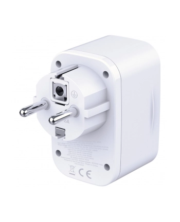 3mk Adapter sieciowy Hyper Charger 30W 1xUSB-A 2xUSB-C 1x Schuko PD  QC 3.0 białt