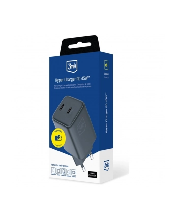 3mk Ładowarka sieciowa Hyper Charger PD 45W GaN QC4+ PPS 2C czarna nr 2