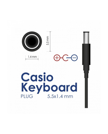 akyga Zasilacz AK-PD-32 9V 1A 9W do keyboardów Casio