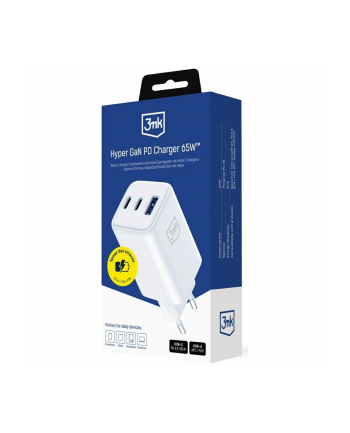 3mk Ładowarka sieciowa Hyper GaN 65W 1xUSB-A 2xUSB-C PD QC4+ biała nr 2