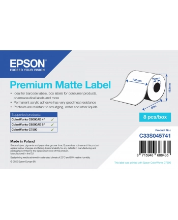 Epson Premium Matte Label - Continuous Roll: 102mm x 60m C33S045741 nr 2