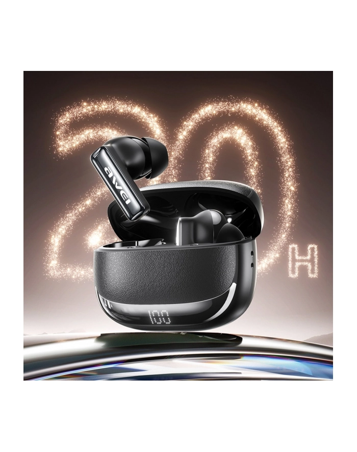 awei Słuchawki bezprzewodowe Bluetooth 6.0 TWS ANC TA19 czarne główny