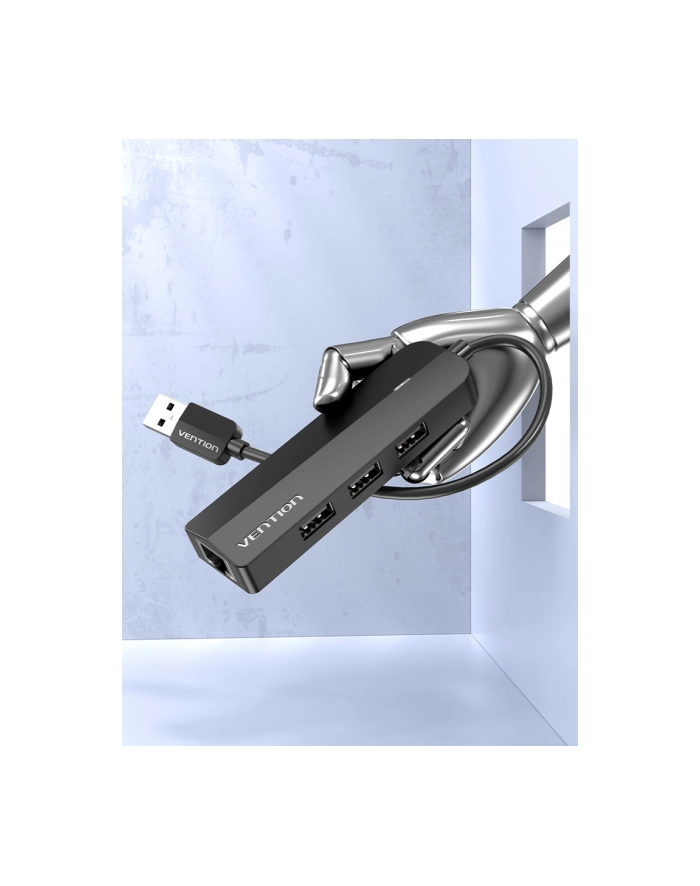 Vention Hub 3x Usb + Lan 100Mbit + Zasilanie 0,15m (CHPBB) główny