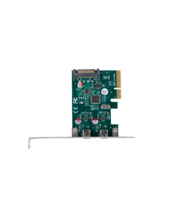 lanberg Karta sieciowa PCI EXPRESS X1 -> 2X USB-C 3.2 GEN 2X1 led low profile