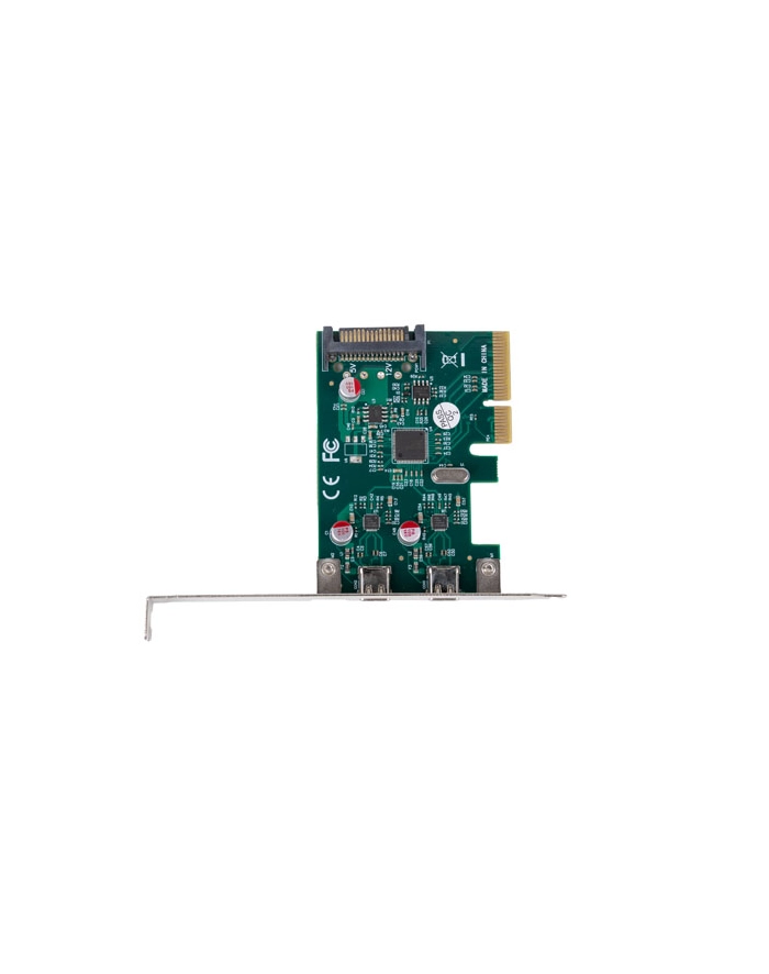 lanberg Karta sieciowa PCI EXPRESS X1 -> 2X USB-C 3.2 GEN 2X1 led low profile główny