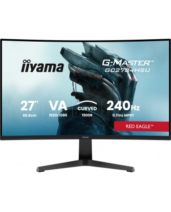 iiyama Monitor 27 '' GC2784HSU-B1 FHD, 0.7ms, VA, 1500R, 240Hz 2xHDMI, DP, 2xUSB, FreeSync Premium -1920x1080 (48-240Hz), HDR10, 2x2W nr 1