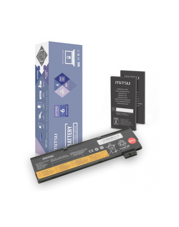 mitsu Bateria do Lenovo ThinkPad T570 4400 mAh (47 Wh) 10.8 - 11.1 Volt główny