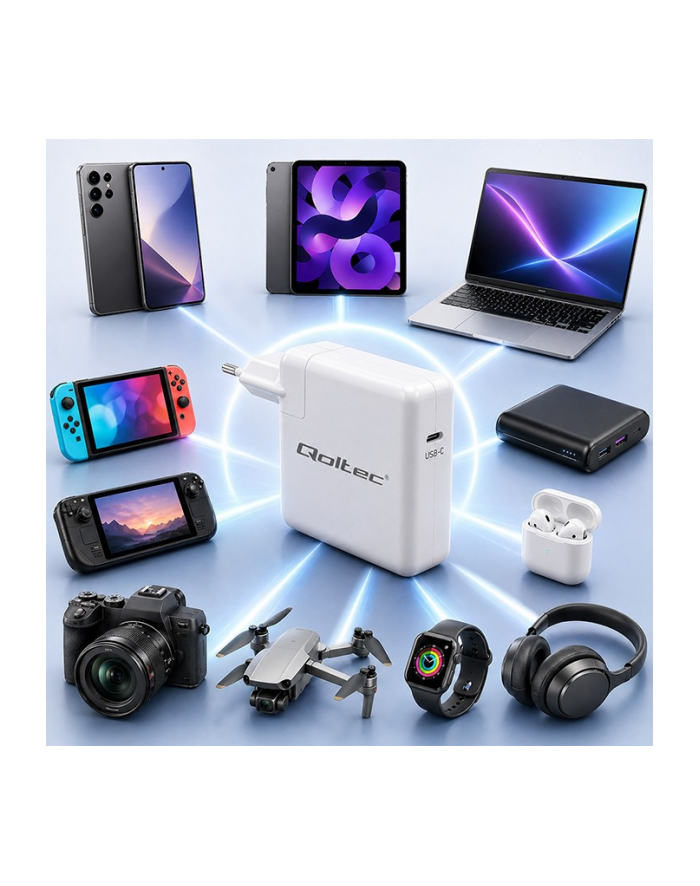 qoltec Ładowarka 96W | USB-C 3.0 | 5-20V | 3-4.8A główny