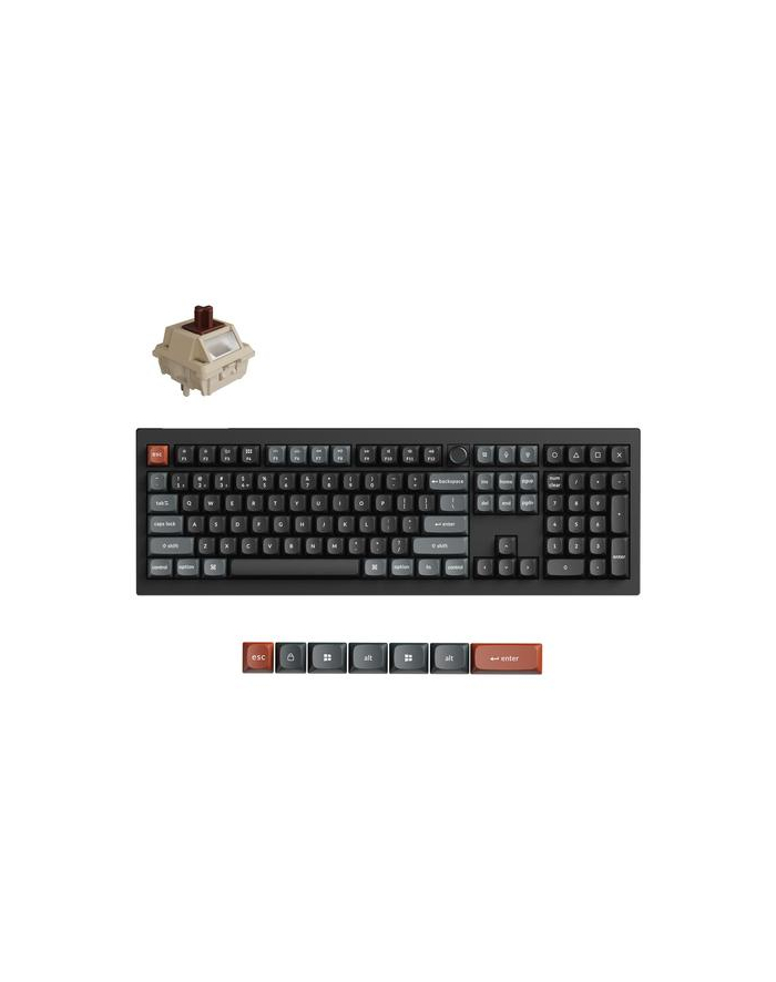 Keychron V6U-D3 Full Size Silk POM Brown Switch Black główny