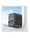 usams Ładowarka travel adapter 17W CC308 USB-C + USB-A 4w1 US/AU/EU/UK czarna - nr 9
