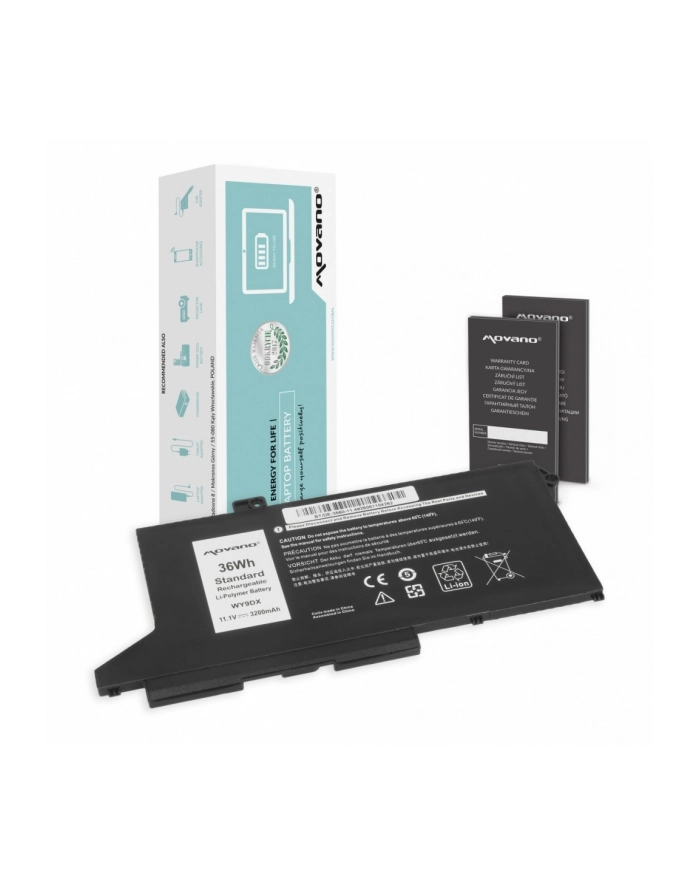 movano Bateria WY9DX Dell Latitude 5520 5420 Precision 3560 - 3200 mAh (36 Wh) główny