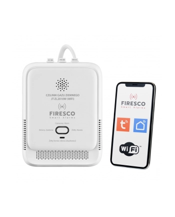 firesco Czujnik gazu ziemnego JT-ZL2010W z funkcją komunikacji  Tuya / Smart Life, czujnik gazu z wbudowanym modułem łącznosci WiFi,czujnik gazu ziemnego nr 2